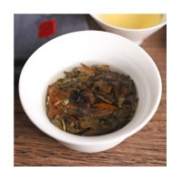 福鼎陳皮貢眉白茶 新會(huì)陳皮150克壽眉白茶餅 茶葉廠(chǎng)家批發(fā) 定制